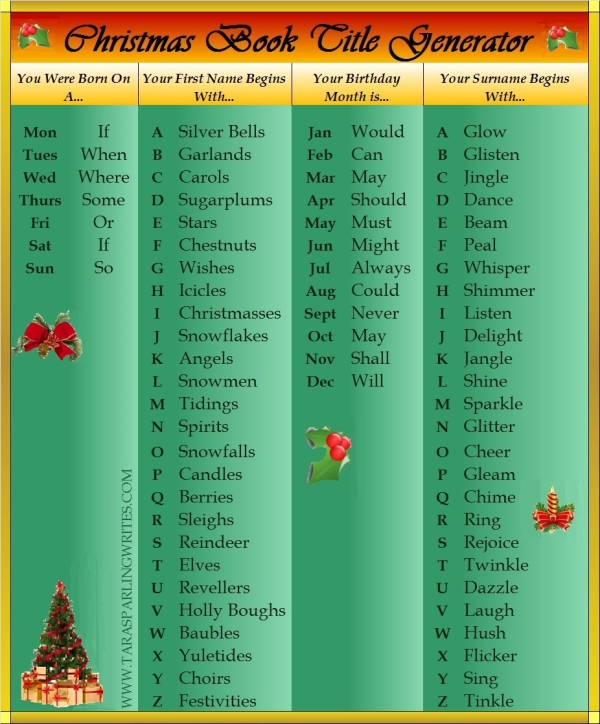 The Christmas Book Title Generator